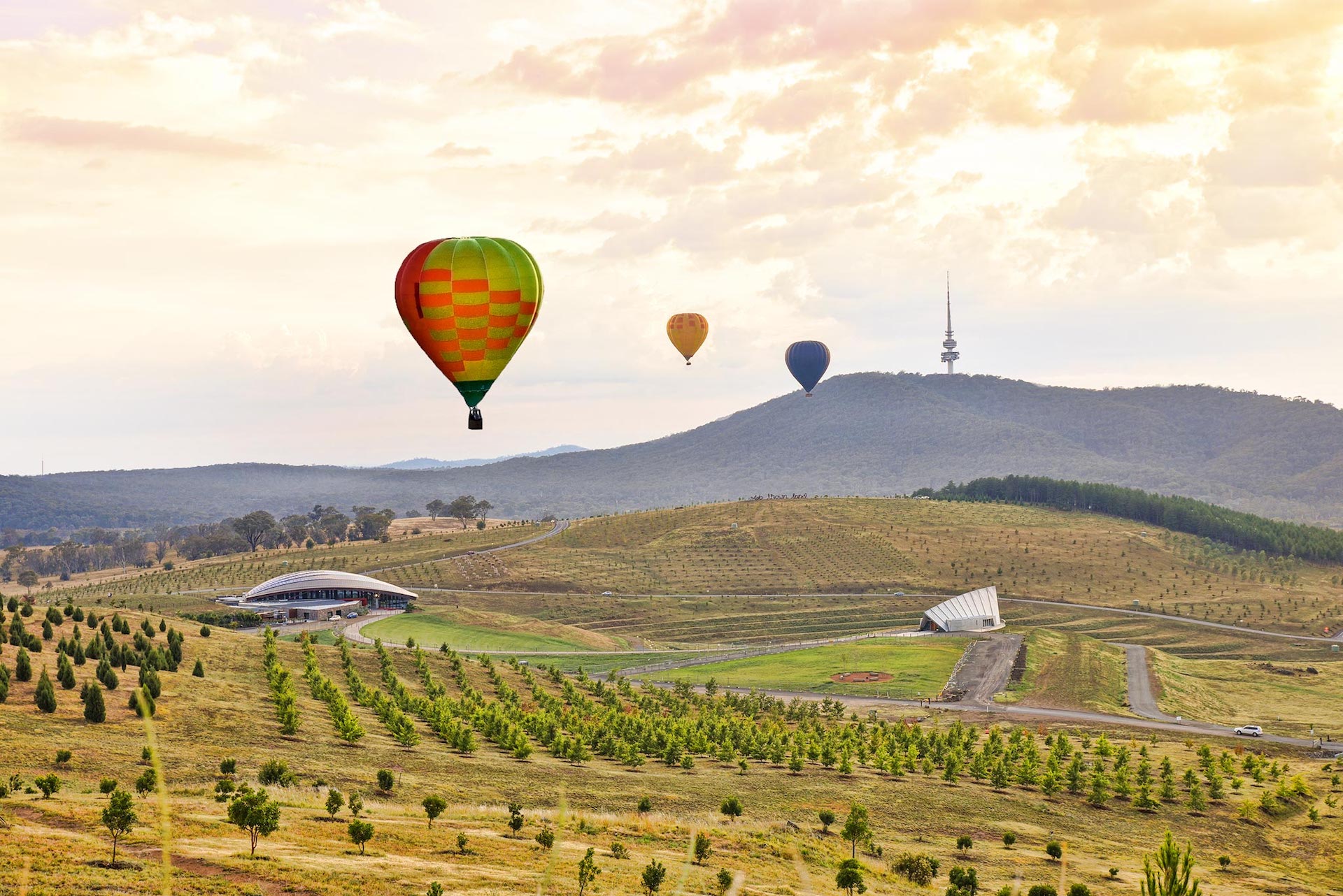 Canberra with balloons