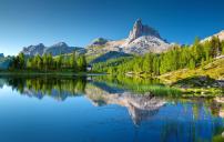Alpine scene with a lake